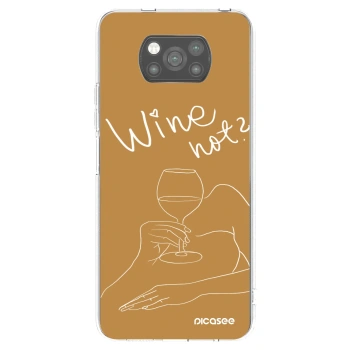 Picasee Xiaomi Poco X3 Hülle - Schwarzes Silikon - Wine not