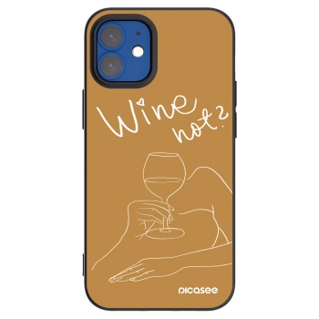Picasee Apple iPhone 12 mini Hülle - Schwarzes Silikon - Wine not