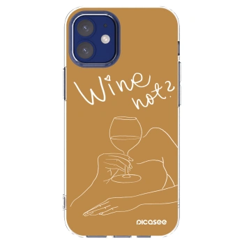 Picasee Apple iPhone 12 mini Hülle - Transparentes Silikon - Wine not