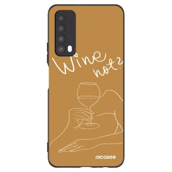 Picasee Huawei P Smart 2021 Hülle - Schwarzes Silikon - Wine not