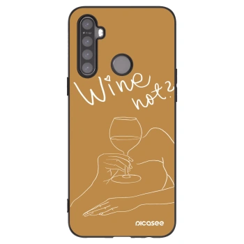 Picasee Realme 6i Hülle - Schwarzes Silikon - Wine not