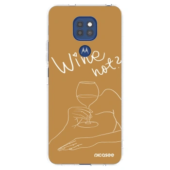Picasee Motorola Moto G9 Play Hülle - Transparentes Silikon - Wine not