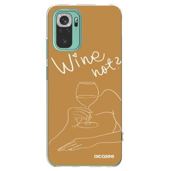 Picasee Xiaomi Redmi Note 10 Pro Hülle - Transparentes Silikon - Wine not