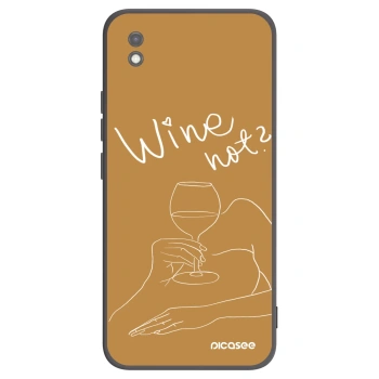 Picasee Xiaomi Redmi 9AT Hülle - Schwarzes Silikon - Wine not