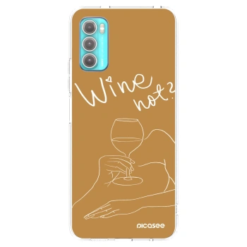 Picasee Motorola Moto G60 Hülle - Transparentes Silikon - Wine not