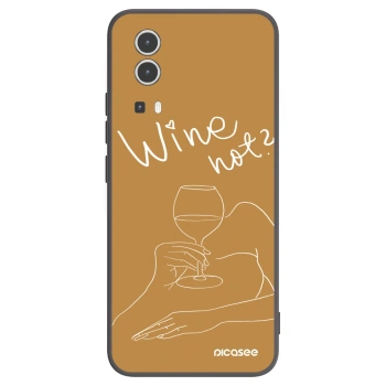 Picasee Vivo Y72 5G Hülle - Schwarzes Silikon - Wine not