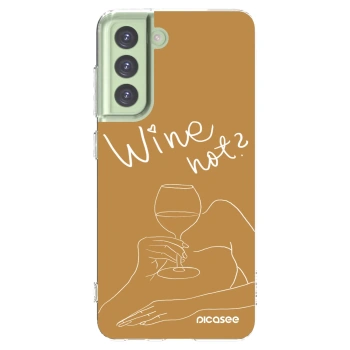 Picasee Samsung Galaxy S21 FE 5G Hülle - Transparentes Silikon - Wine not