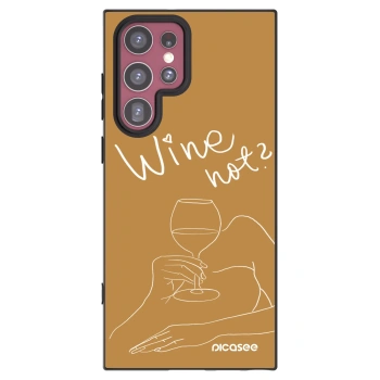 Picasee Samsung Galaxy S22 Ultra 5G Hülle - Schwarzes Silikon - Wine not