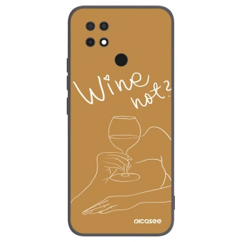 Picasee Xiaomi Redmi 10C Hülle - Schwarzes Silikon - Wine not