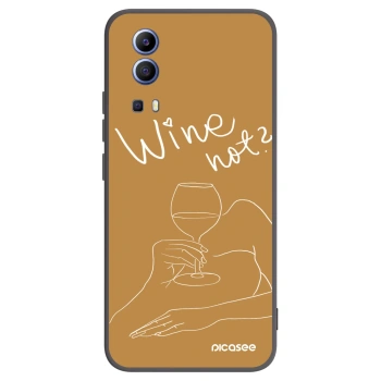 Picasee Vivo Y52 5G Hülle - Schwarzes Silikon - Wine not