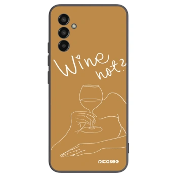 Picasee Samsung Galaxy M13 M135F Hülle - Schwarzes Silikon - Wine not