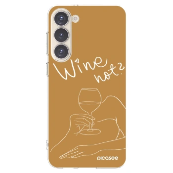 Picasee Samsung Galaxy S23+ 5G Hülle - Transparentes Silikon - Wine not