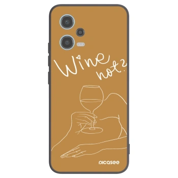 Picasee Xiaomi Redmi Note 12 5G Hülle - Schwarzes Silikon - Wine not