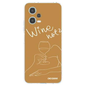 Picasee Xiaomi Redmi Note 12 5G Hülle - Transparentes Silikon - Wine not