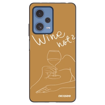 Picasee Xiaomi Redmi Note 12 Pro 5G Hülle - Schwarzes Silikon - Wine not