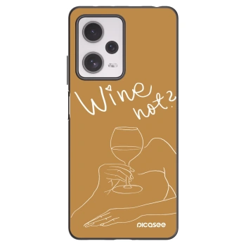 Picasee Xiaomi Redmi Note 12 Pro+ 5G Hülle - Schwarzes Silikon - Wine not