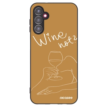 Picasee Samsung Galaxy A14 4G A145R Hülle - Schwarzes Silikon - Wine not