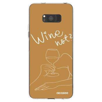 Picasee Samsung Galaxy S8 G950F Hülle - Transparentes Silikon - Wine not