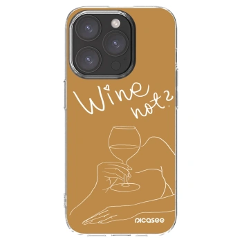 Picasee Apple iPhone 15 Pro Hülle - Transparentes Silikon - Wine not