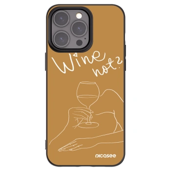 Picasee Apple iPhone 15 Pro Max Hülle - Schwarzes Silikon - Wine not