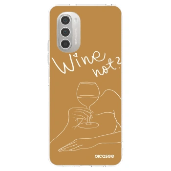 Picasee Motorola Moto G51 Hülle - Transparentes Silikon - Wine not