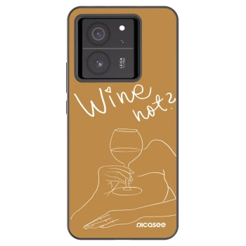 Picasee Xiaomi 13T Hülle - Schwarzes Silikon - Wine not