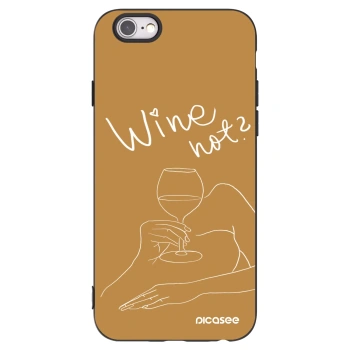 Picasee Apple iPhone 6/6S Hülle - Schwarzes Silikon - Wine not