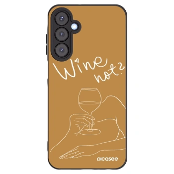 Picasee Samsung Galaxy A25 A256B 5G Hülle - Schwarzes Silikon - Wine not