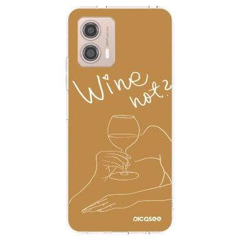 Picasee Motorola Moto G53 5G Hülle - Transparentes Silikon - Wine not