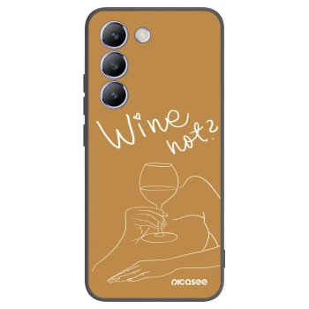 Picasee Vivo V40 SE 5G Hülle - Schwarzes Silikon - Wine not