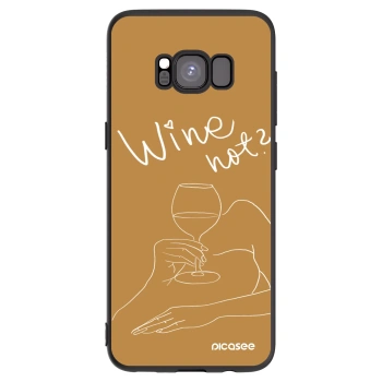 Picasee Samsung Galaxy S8 G950F Hülle - Schwarzes Silikon - Wine not