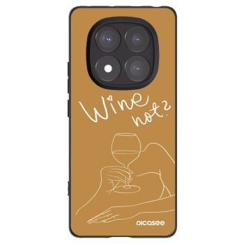Picasee Xiaomi Redmi Note 14 Pro+ 5G Hülle - Schwarzes Silikon - Wine not