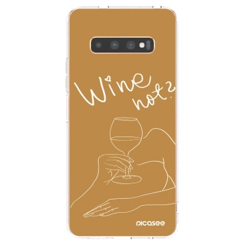 Picasee Samsung Galaxy S10 Plus G975 Hülle - Transparentes Silikon - Wine not