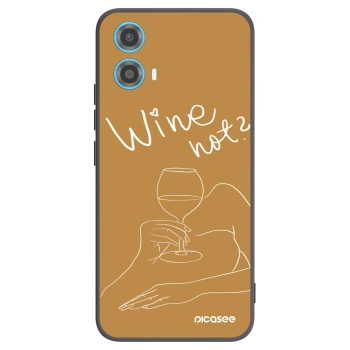 Picasee Motorola Moto G34 5G Hülle - Schwarzes Silikon - Wine not