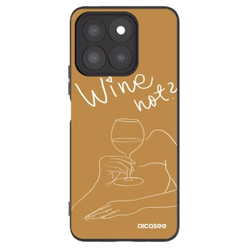 Picasee Honor X8c Hülle - Schwarzes Silikon - Wine not