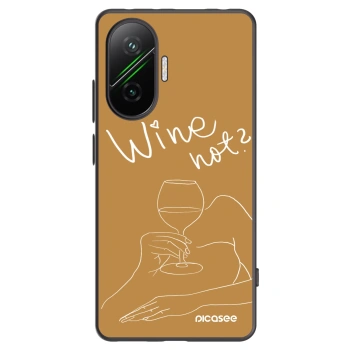 Picasee Xiaomi Poco F7 5G Hülle - Schwarzes Silikon - Wine not