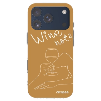 Picasee Apple iPhone 17 Pro Hülle - Transparentes Silikon - Wine not