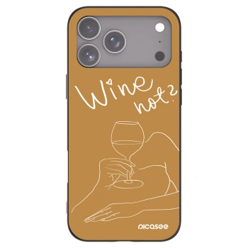 Picasee Apple iPhone 17 Pro Max Hülle - Schwarzes Silikon - Wine not