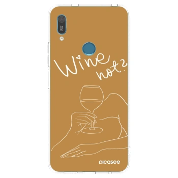 Picasee Huawei Y6 2019 Hülle - Transparentes Silikon - Wine not