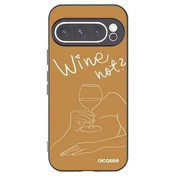 Picasee Google Pixel 9 Pro XL Hülle - Schwarzes Silikon - Wine not