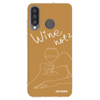 Picasee Huawei P30 Lite Hülle - Transparentes Silikon - Wine not