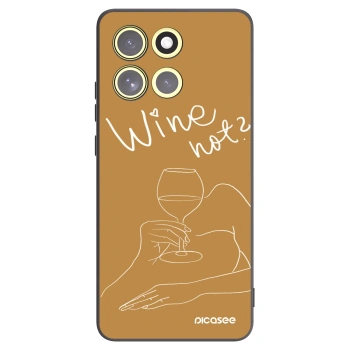 Picasee Motorola Moto G86 Power 5G Hülle - Schwarzes Silikon - Wine not