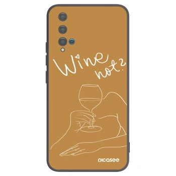 Picasee Huawei Nova 5T Hülle - Schwarzes Silikon - Wine not