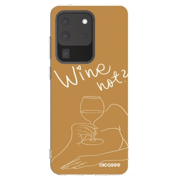 Picasee Samsung Galaxy S20 Ultra 5G G988F Hülle - Transparentes Silikon - Wine not
