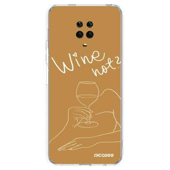Picasee Xiaomi Redmi Note 9S Hülle - Transparentes Silikon - Wine not