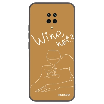 Picasee Xiaomi Redmi Note 9S Hülle - Schwarzes Silikon - Wine not