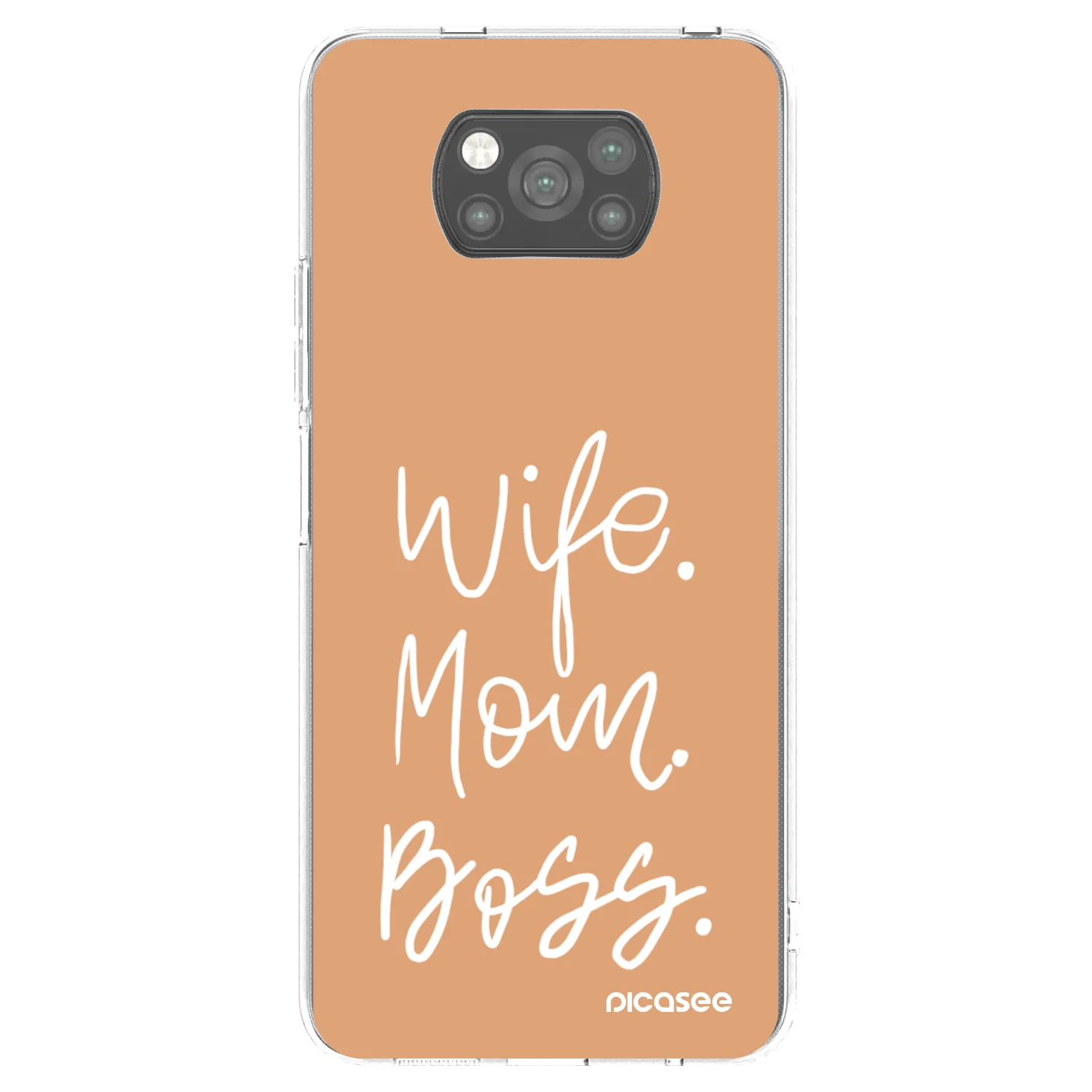Picasee Xiaomi Poco X3 Hülle - Schwarzes Silikon - Boss Mama