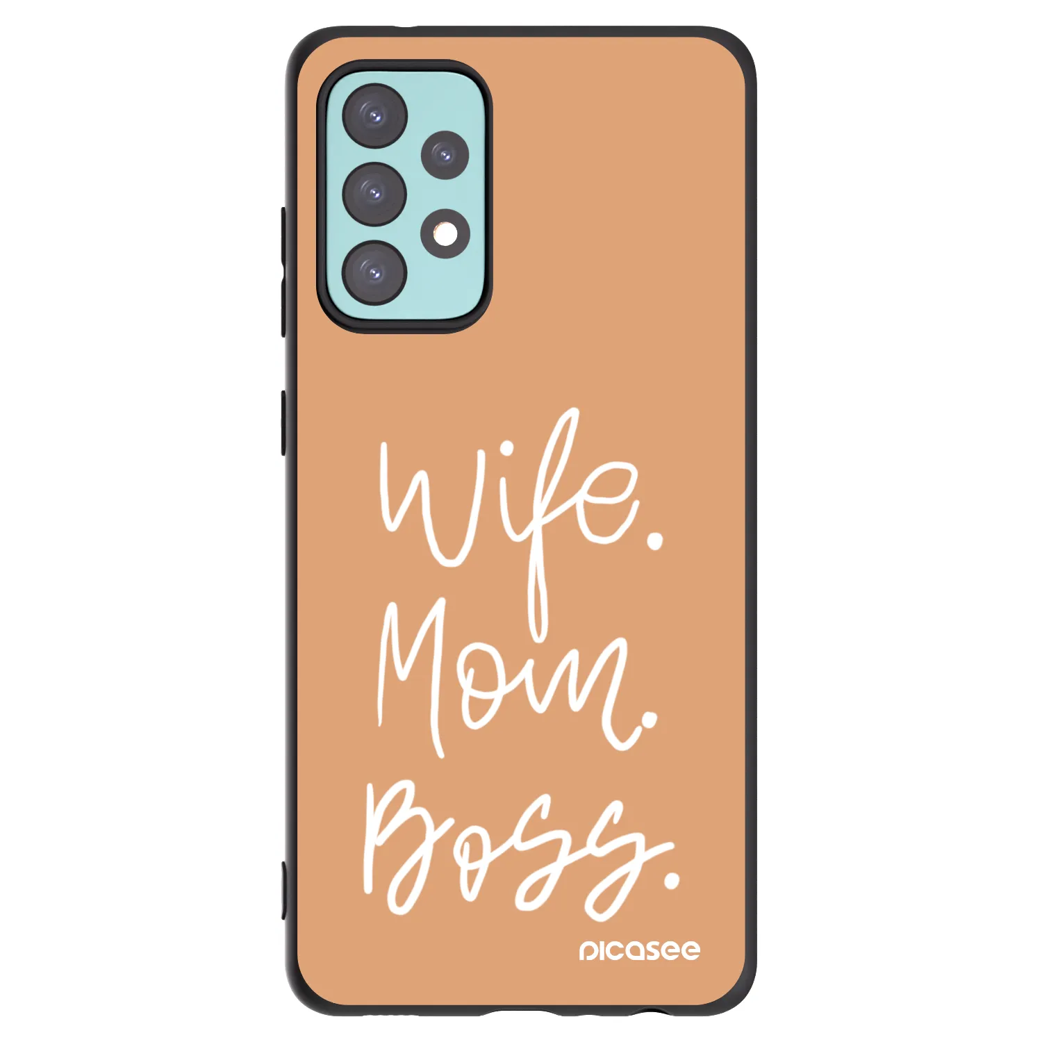 Picasee Samsung Galaxy A72 A725F Hülle - Schwarzes Silikon - Boss Mama