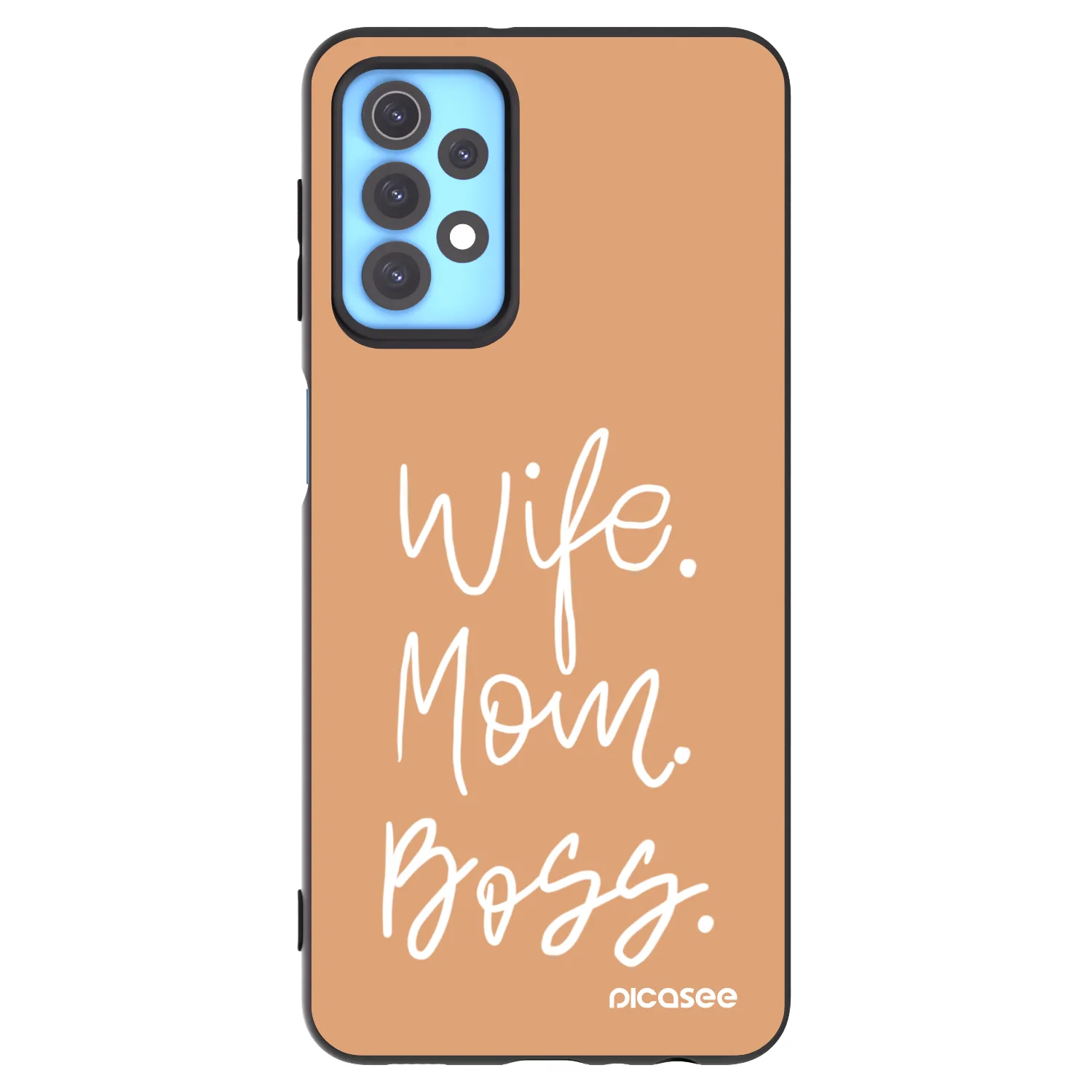 Picasee Samsung Galaxy A32 4G SM-A325F Hülle - Schwarzes Silikon - Boss Mama