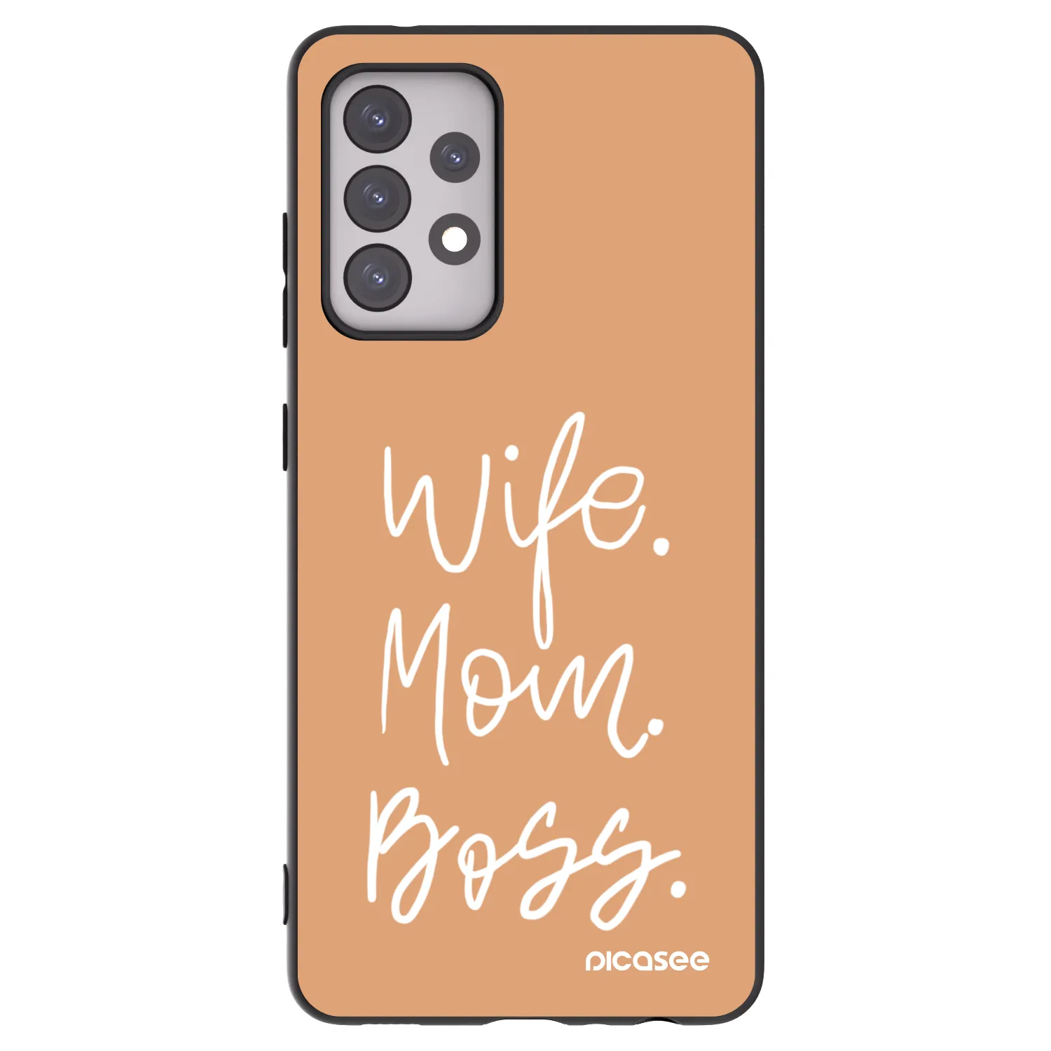 Picasee Samsung Galaxy A52s 5G A528B Hülle - Schwarzes Silikon - Boss Mama